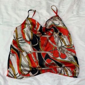 Cowlneck scarf top